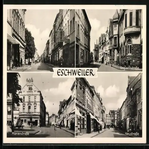 AK Eschweiler, Grabenstrasse, Englerthstrasse, Marienstrasse