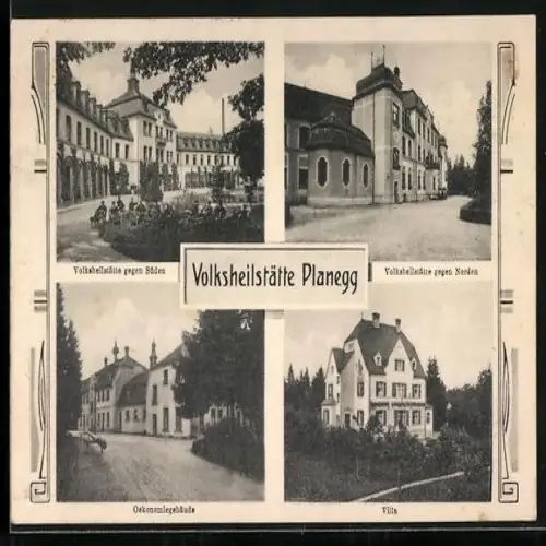 AK Planegg, Volksheilstätte gegen Süden, Oekonomiegebäude, Villa