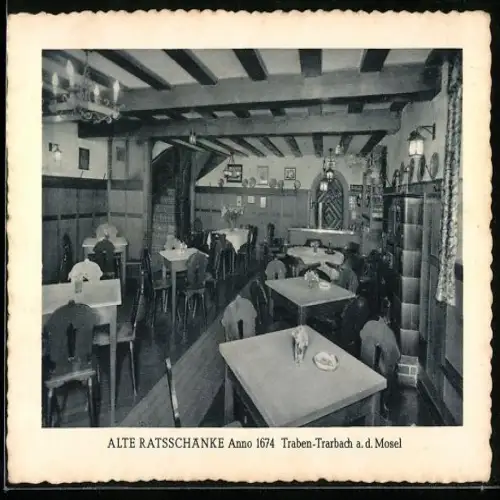 AK Traben-Trarbach a. d. Mosel, Gasthaus Alte Ratsschänke Rudolf Schmidt, Innenansicht