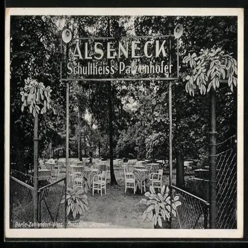 AK Berlin-Zehlendorf, Gasthaus Alseneck Oswald Weber