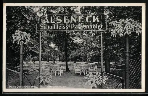 AK Berlin-Zehlendorf, Gasthaus Alseneck Oswald Weber