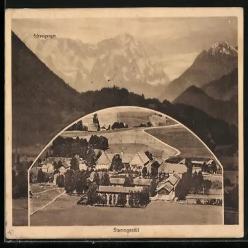 AK Schwaiganger, Stammgestüt, Panorama
