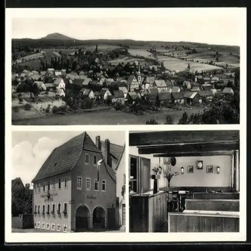 AK Untererthal, Gesamtansicht, Gasthaus mit Gastraum