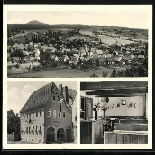 AK Untererthal, Gesamtansicht, Gasthaus mit Gastraum