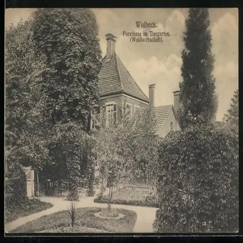 AK Wolbeck, Waldgasthaus Forsthaus im Tiergarten