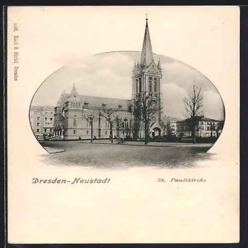 AK Dresden-Neustadt, St. Paulikirche
