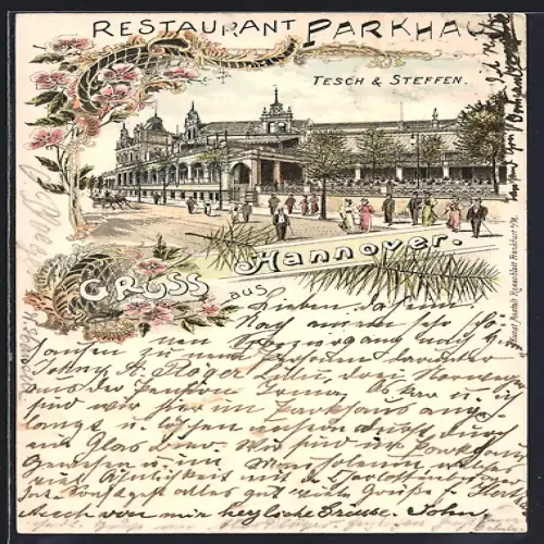 Lithographie Hannover, Restaurant Parkhaus Tesch & Steffen