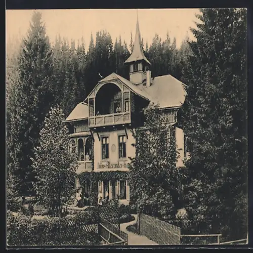 AK Bärenburg i. sächs. Erzgebirge, Vorderansicht vom Julius-Alexander-Haus