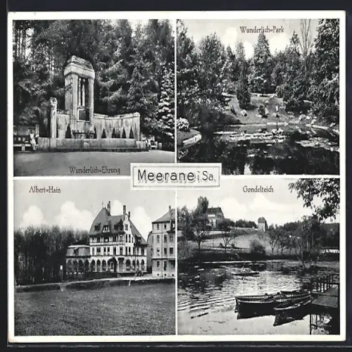 AK Meerane i. Sa., Wunderlich-Ehrung, Park-Schenke