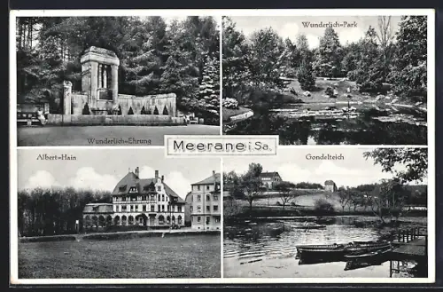 AK Meerane i. Sa., Wunderlich-Ehrung, Park-Schenke