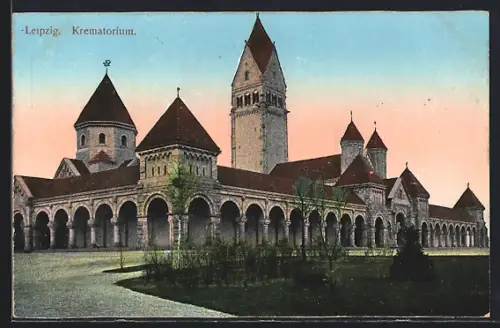 AK Leipzig, Blick auf das Krematorium