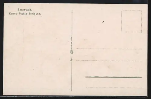 AK Neu-Zauche, Forsthaus Kannomühle mit Schleuse