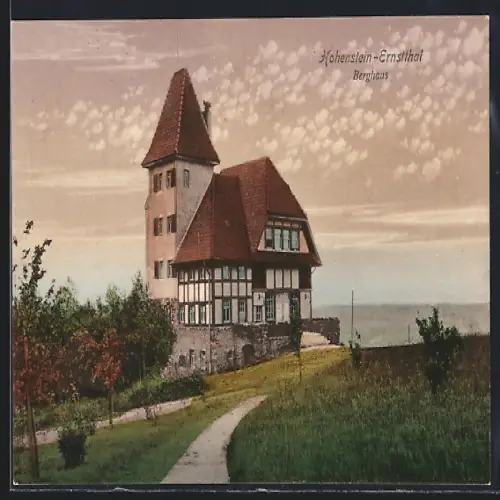 AK Hohenstein-Ernstthal, Weg zum Hotel Berghaus