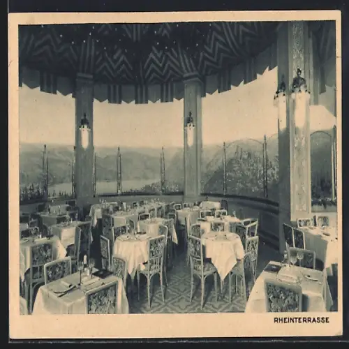 AK Berlin-Tiergarten, Rheinterrasse vom Haus Vaterland, Restaurant am Potsdamer Platz