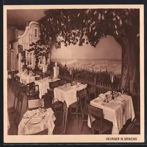 AK Berlin-Tiergarten, Haus Vaterland, Restaurant Heuriger Grinzing, Gastraum