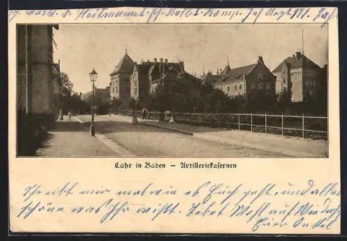 AK Lahr in Baden, Ansicht auf die Artilleriekasernen