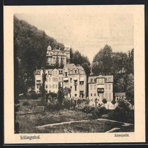 AK Schlangenbad / Taunus, Villen am Waldrand
