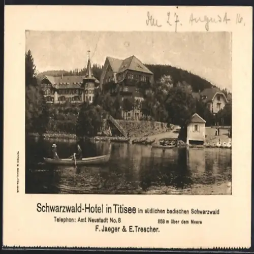 AK Titisee /Schwarzwald, Am Schwarzwald-Hotel