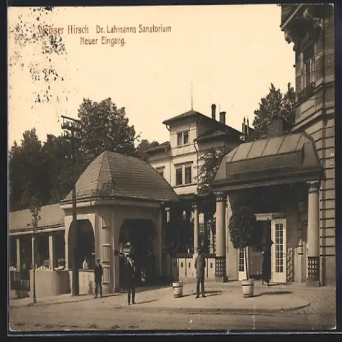AK Dresden-Weisser Hirsch, Dr. Lahmanns Sanatorium, Neuer Eingang
