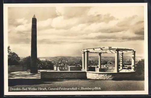 AK Dresden-Bad Weisser Hirsch, General-Feldmarschall v. Blomberg-Blick