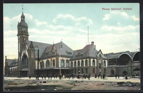 AK Krefeld, Neuer Bahnhof