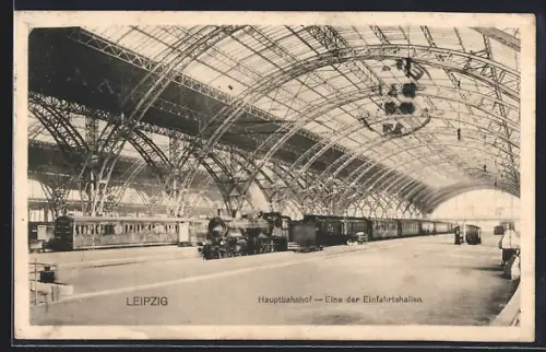 AK Leipzig, Einfahrtshalle im Hauptbahnhof