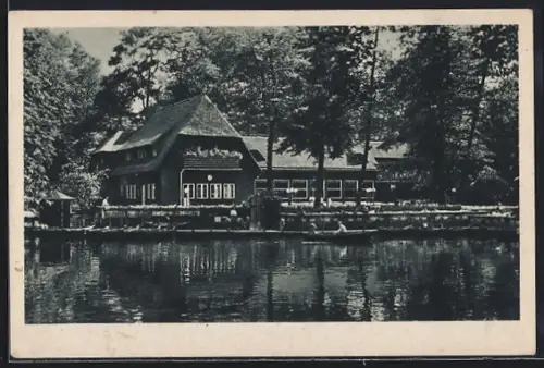 AK Berlin-Tiergarten, Gasthaus am Neuen See im Tiergarten