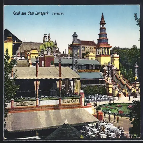 AK Berlin-Halensee, Lunapark, Restaurant Terrassen