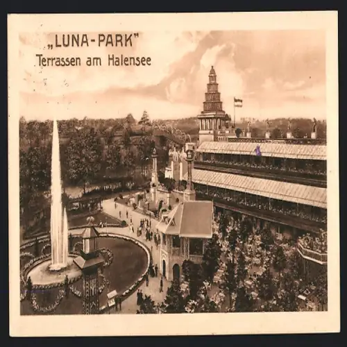 AK Berlin-Halensee, Terrassen im Luna-Park