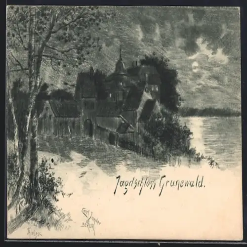 AK Berlin-Grunewald, Jagdschloss Grunewald
