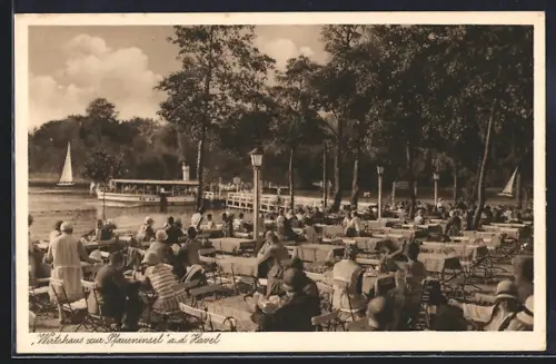 AK Berlin-Wannsee, Wirtshaus zur Pfaueninsel a. d. Havel
