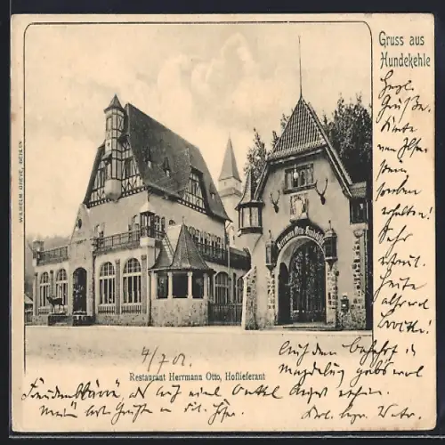 AK Berlin-Grunewald, Restaurant Herrmann Otto