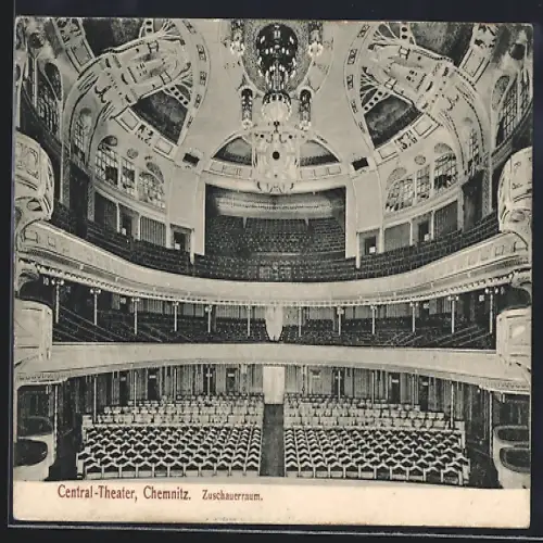 AK Chemnitz, Zuschauerraum des Central-Theaters