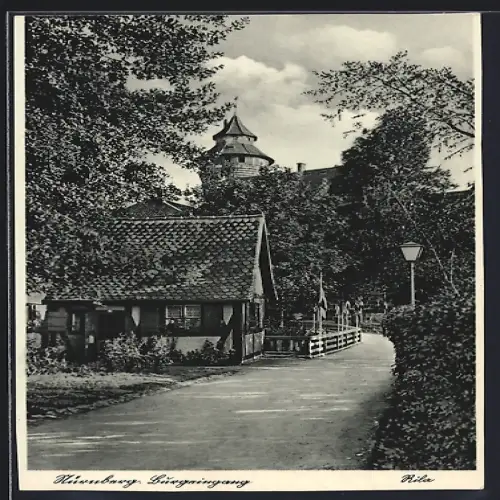 AK Nürnberg, Blick auf den Burgeingang