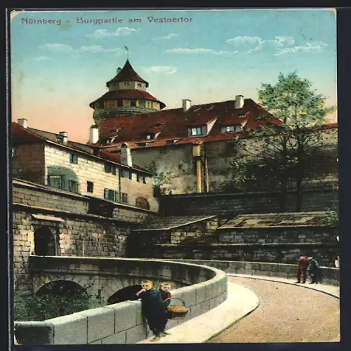 AK Nürnberg, Burgpartie am Vestnertor