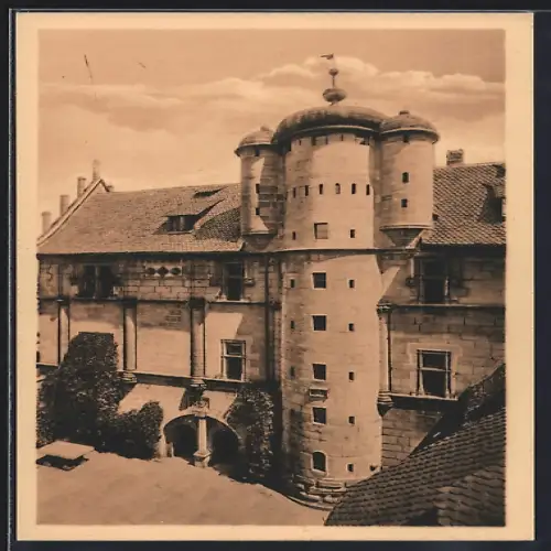 AK Nürnberg, Der Tucherhof vom Haus aus