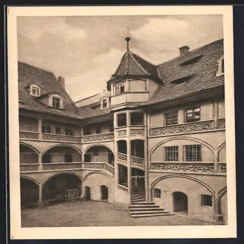 AK Nürnberg, Hof im ehem. Kraftschen Haus, Theresienstrasse 7