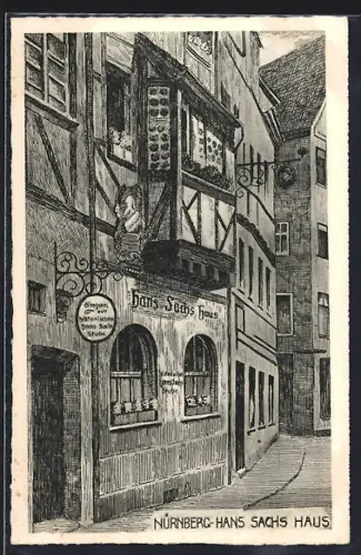 AK Nürnberg, Hans Sachs Haus, Hans Sachs Stube