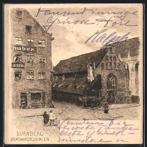 AK Nürnberg, Gasthaus Bratwurstglöcklein