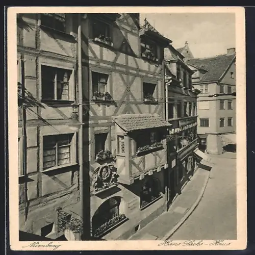 AK Nürnberg, Ansicht vom Hans Sachs-Haus