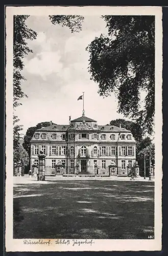 AK Düsseldorf, Eingang zum Schloss Jägerhof