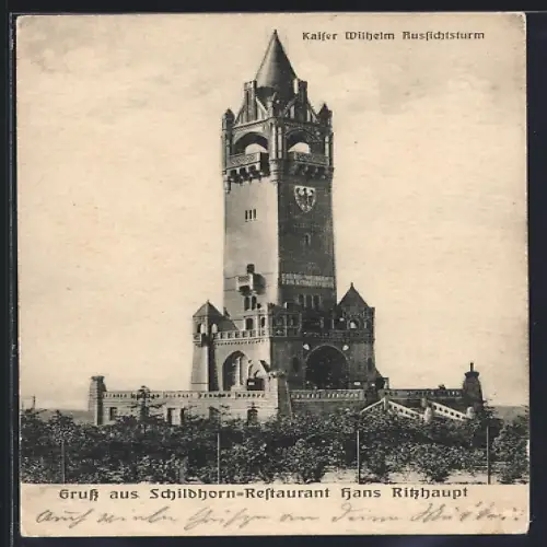 AK Berlin-Grunewald, Schildhorn, Der Kaiser Wilhelm Aussichtsturm