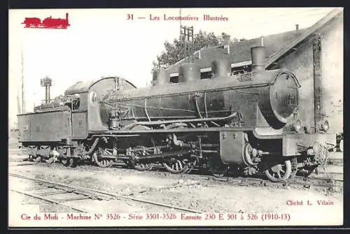 AK Machine No. 3526, französische Eisenbahn