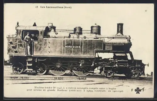 AK B 1 Les Locomotives Francaises, Machine tender No. 2.243, Type dit Revolver