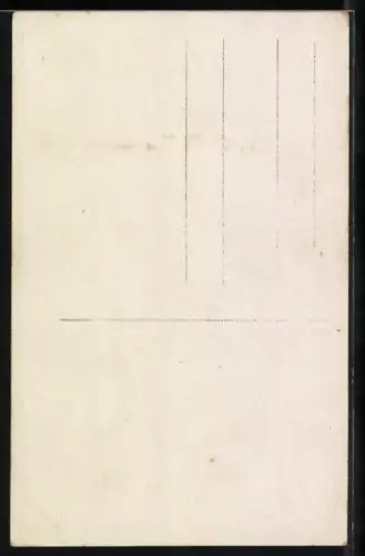 Foto-AK Junge Frau an einer Bank in einer Studiokulisse