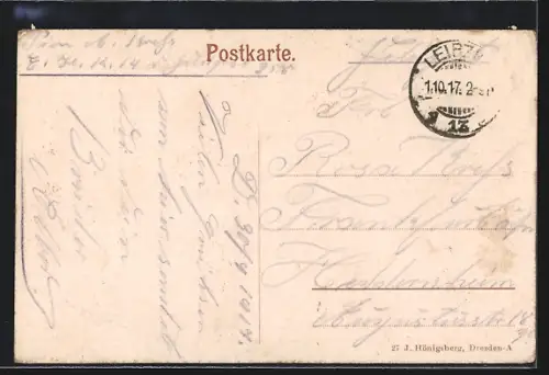 AK Dresden, Kgl. Hofoper mit Springbrunnen