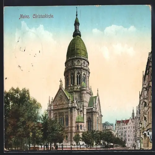 AK Mainz, an der Christuskirche