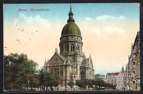 AK Mainz, an der Christuskirche