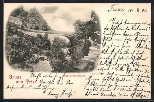 AK Trier, Napoleonsbrücke, Panorama