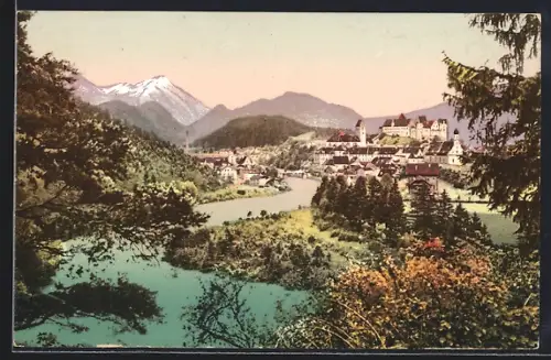 AK Füssen, Gesamtansicht mit Umgebung